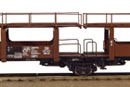 Exact-Train EX20002C. Платформа двухсекционная для перевозки легковых автомобилей, ТРЕХ-осная.